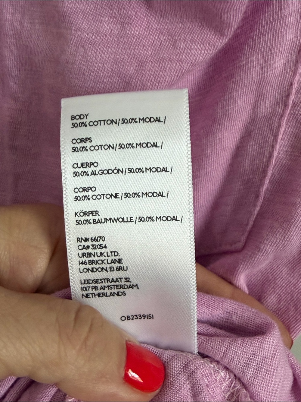 Pilcro Anthropologie Lilac Pink Pocket Tee NWT Medium Cotton Modal - Picture 5 of 7